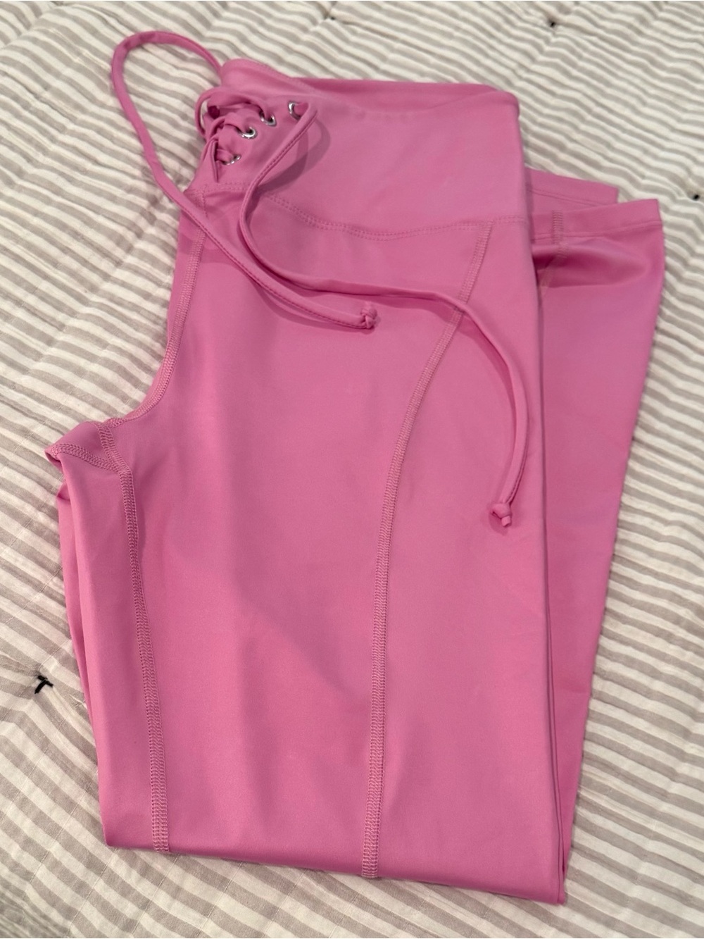 Year of Ours Pink Lace-Up Sports Bralette and Lace up legging set NWOT - Picture 5 of 7